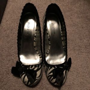 Zebra print heels